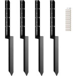 Mophorn ? kit de r�paration pour poteau de cl�ture en acier ? lot de 4 supports 51x51mm ? protection ...