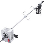 Vevor kit de rotissoire electrique charge 12 kg tournebroche avec moteur 9 w 4 tr / min 101 cm en inox ...