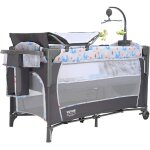 Vevor lit bebe charge jusqu?a 35 kg berceau cododo pliant lit parapluie avec table a langer roulettes ...