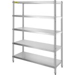 Etagere de cuisine inox 1200x455x1830 mm table rangement cuisine 5 etage universelle etagere a epices ... Etagere de cuisine inox 1200x455x1830 mm table rangement cuisine 5 etage universelle etagere a epices ...