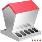 Vevor mangeoire a volaille galvanisee, capacite dealimentation 11, 3 kg, mangeoire a poules sans dechets ...