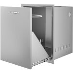 Vevor meuble de rangement inox 40, 6 x 55, 9 x 40, 6 cm en acier inoxydable tiroir pour bouteille de ...