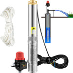 Vevor pompe immergee pour puits 50 l / min 89 m pompe a eau pour puits profond en acier inox, pompe a ...