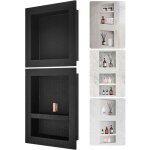 Vevor niche encastrable salle de bain 40, 64x40, 64 cm & 40, 6x50, 8 cm niche douche murale triple etagere ...