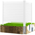 Vevor panneau brise vue exterieur 122x122 cm cloture de jardin a persiennes kit 2 panneaux de confidentialite ...