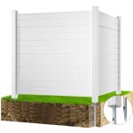 Vevor panneau brise vue exterieur 127x127 cm cloture de jardin horizontale kit 2 panneaux de confidentialite ...