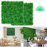 Vevor panneaux de buis artificiels, lot de 12, tapis mural de haie de buis, 248x248 mm, mur de fond en ...