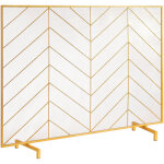 Mophorn - vevor pare - feu de cheminee 1 panneau grille de protection de cheminee fer 98x75, 8 cm robuste ...