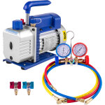 Vevor pompe a vide climatisation 3 cfm 1 / 4 hp pompe a vide refrigeration 85 l / min hvac 1 etage avec ...