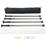 Vevor porte anti - poussiere 10 x 4 m, kit barriere anti - poussiere avec 4 poteaux telescopiques, sac ...
