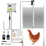Vevor porte poulailler automatique 66w kit ouvre - porte poulailler aluminium allie abs minuterie capteur ...