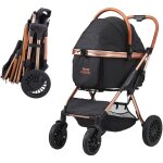 Mophorn - vevor poussette pour chien animaux de compagnie 4 roues pivotantes avec freins capacite de ... Mophorn - vevor poussette pour chien animaux de compagnie 4 roues pivotantes avec freins capacite de ...