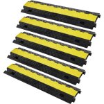 Mophorn - vevor rampe protection cable a 2 canaux 5pcs passage de cable au sol tpu 91, 8x25x4, 3 cm passe ...