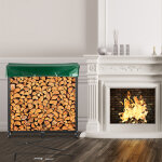 Vevor range buche acier 183, 5x36, 2x122 cm abris bois chauffage 590 kg capacite porte - buches avec ...