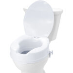Vevor rehausseur de toilette universel 100 mm de haut, siege de toilette sureleve charge 136 kg, en pp ...