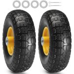 Vevor roue a pneu a plat pu solide, 254 mm, lot de 2, charge dynamique 181, 4 kg, charge statique 204, ...