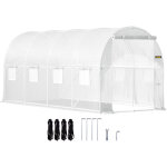 Vevor serre tunnel jardin 4, 6x2, 1x2, 1 m tente abri plantes cadre en acier galvanise couverture etanche ...