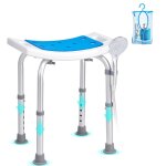 Vevor siege de douche antiderapant hauteur reglable 360 - 490 mm tabouret de douche charge 158, 8 kg ...