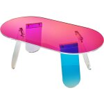 Mophorn - vevor table basse en acrylique irise table deappoint 950 x 500 x 350 mm bout de canape en acrylique ...