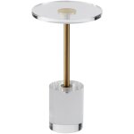 Mophorn - vevor table deappoint ronde 302x543 mm bout de canape en acrylique table basse charge maximale ...