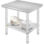 Vevor table de travail cuisine inox 60x76x80 cm plan de travail cuisine en 2 etage table de travail en ... Vevor table de travail cuisine inox 60x76x80 cm plan de travail cuisine en 2 etage table de travail en ...