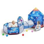 Vevor tente tunnel de jeu 3 en 1 pour enfants, maison de jeu pop - up interieure / exterieure avec sac ...