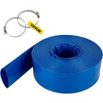 Mophorn - vevor tuyau de decharge 51 mm x 32 m tuyau plat en tissu pvc, tuyau de vidange robuste avec ...
