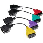 Adaptateurs obd2 en lot de 4 pcs obd1 16 pin vers obd2 compatible avec fiat doblo, ducato, fiorino, grande ...