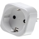 Vhbw - adaptateur voyage pour prise type j, sn 441011 (connecteur suisse vers prise euro) - blanc, max. ...
