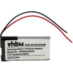 Vhbw 1x batterie remplacement pour samsung sp381223ab pour lunettes 3d, vr (70mah, 3, 7v, li - polymre) ...