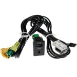 Cble adaptateur aux usb pour radio de voiture (100 cm) compatible avec vw jetta vi 01 / 2011 + , passat ...