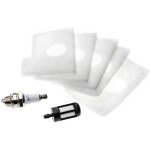 Kit de filtres  air,  carburant, bougie d'allumage compatible avec stihl ms 170, ms 180, 017, 018, ...