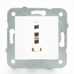 Prise t�l�phone blanc - (m�ca + touche) gamme karre novella