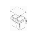 Poubelle coulissante 1 ou 2 seaux - nombre de seaux : 2 - contenance : 40 l - pour caisson de largeur ...