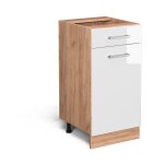 Meuble cuisine r - line, blanc haute brillance, 40 cm sans plan de travail vicco
