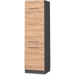 Vicco - armoire pour frigo fame - line, ch�ne de force dor�, 60 cm
