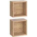 Vicco - armoire murale de salle de bain senyo, ch�ne de force dor�, 25 x 25 cm set de 2