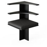 Vicco - banquette d'angle salle  manger roman, noir, 43. 5 x 43. 5 cm
