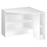 Vicco - bureau d'angle alvaro, blanc, 94 x 94 cm