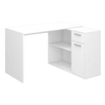 Vicco - bureau d'angle robin, blanc, 120 x 60 cm
