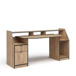 Vicco - bureau joel, ch�ne de force dor�, 179. 8 x 65. 5 cm avec 1 tiroir et 1 porte