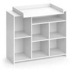 Vicco - commode à langer oskar, blanc, 113 x 100 cm avec étagères ouvertes Vicco - commode à langer oskar, blanc, 113 x 100 cm avec étagères ouvertes