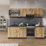 Vicco - cuisine raul, ch�ne de force dor�, 240 cm sans plan de travail