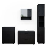 Vicco - ensemble de meubles de salle de bain irma, anthracite haute brillance, 4 pi�ces, avec armoire ...