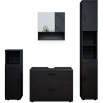 Vicco - ensemble de meubles de salle de bain irma, anthracite haute brillance, 4 pi�ces, avec armoire ...
