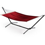 Hamac, rouge, 190 x 120 cm châssis métallique, ok - living Hamac, rouge, 190 x 120 cm châssis métallique, ok - living