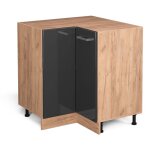 Meuble d'angle r - line, anthracite haute brillance, 75. 6 cm sans plan de travail vicco Meuble d'angle r - line, anthracite haute brillance, 75. 6 cm sans plan de travail vicco