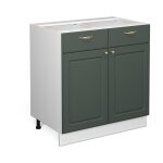 Vicco - meuble cuisine fame - line, vert or campagne, 80 cm sans plan de travail