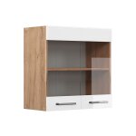 Meuble de cuisine haut vitr� r - line, blanc haute brillance, 60 cm vicco