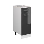 Meuble cuisine r - line, anthracite haute brillance, 30 cm sans plan de travail, vicco